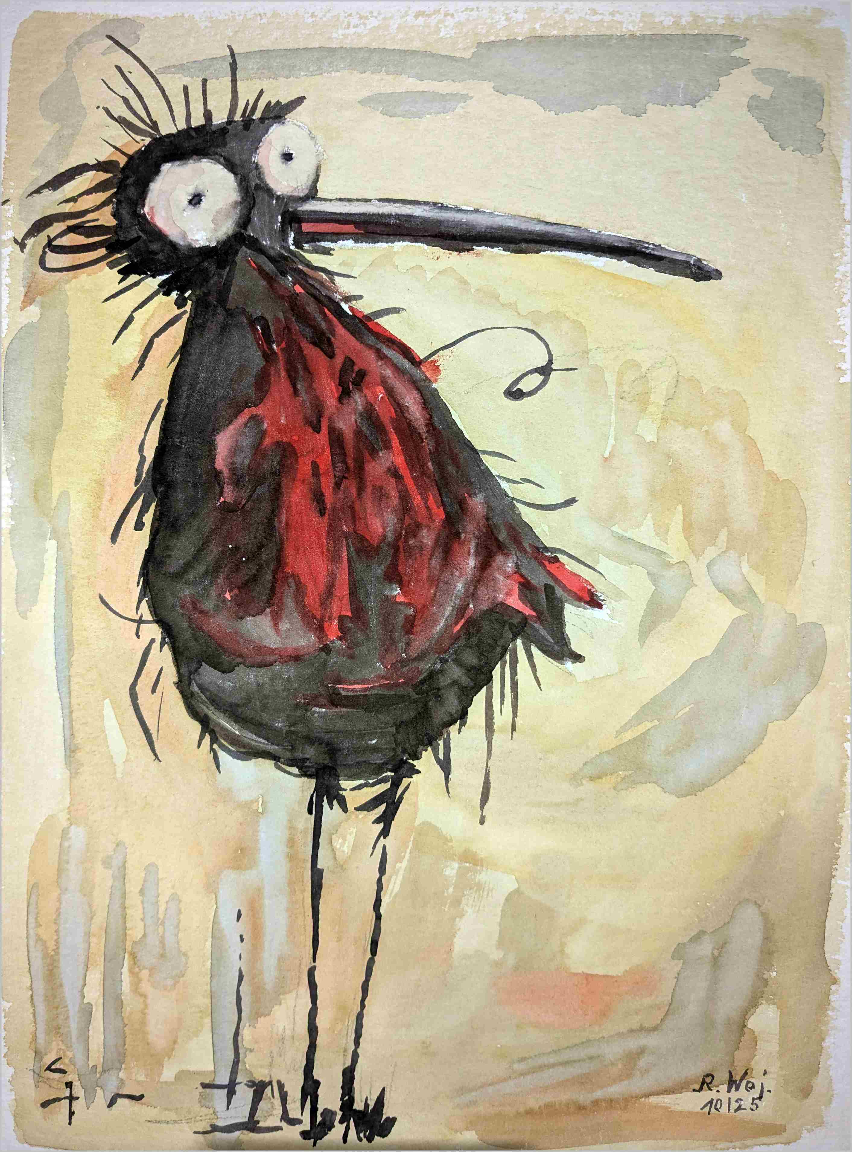   Erstaunter Vogel